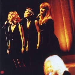 Featured in the photo with Carole at the piano are:L - R: Sherry Goffin Kondor, Brie Howard Darling, Linda Lawley Pelfrey.  Photo by Cathrine Wessel