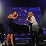 Alicia Keys & Carole at the Black Ball - Keep A Child Alive.  Photo: Wire Image
