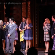 Cast members recognize the real Carole King.  Photo by Elissa Kline 