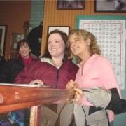 Carole with Melissa McCarthy in between takes on the set of Gilmore Girls - Nov. 2005. Photo by CKP